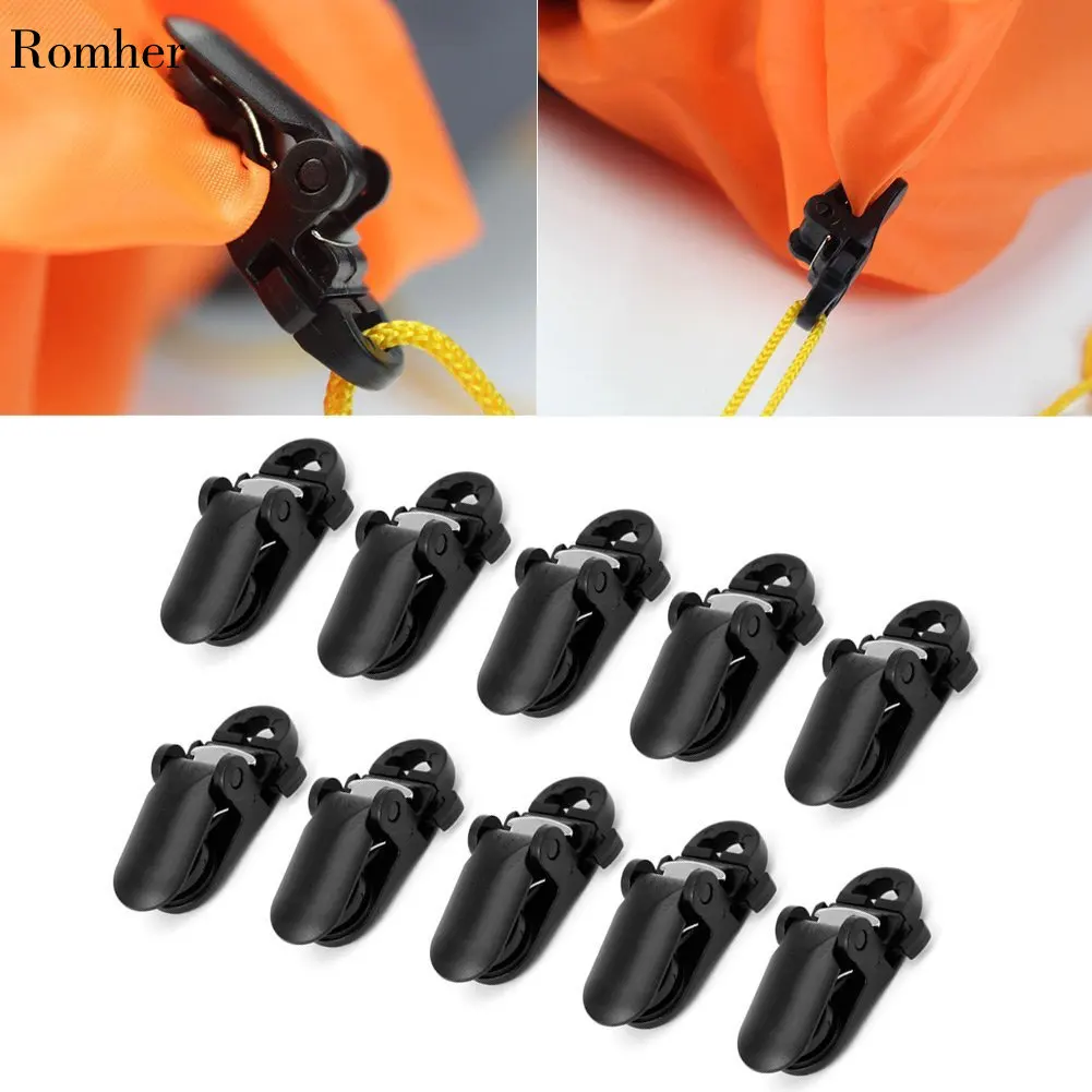 

202010Pcs Tent Awning Canopy Clamp Tarp Clip Snap Canvas Anchor Gripper Caravan Jaw Grip Trap Tighten Tool Outdoor Camp Hike Kit