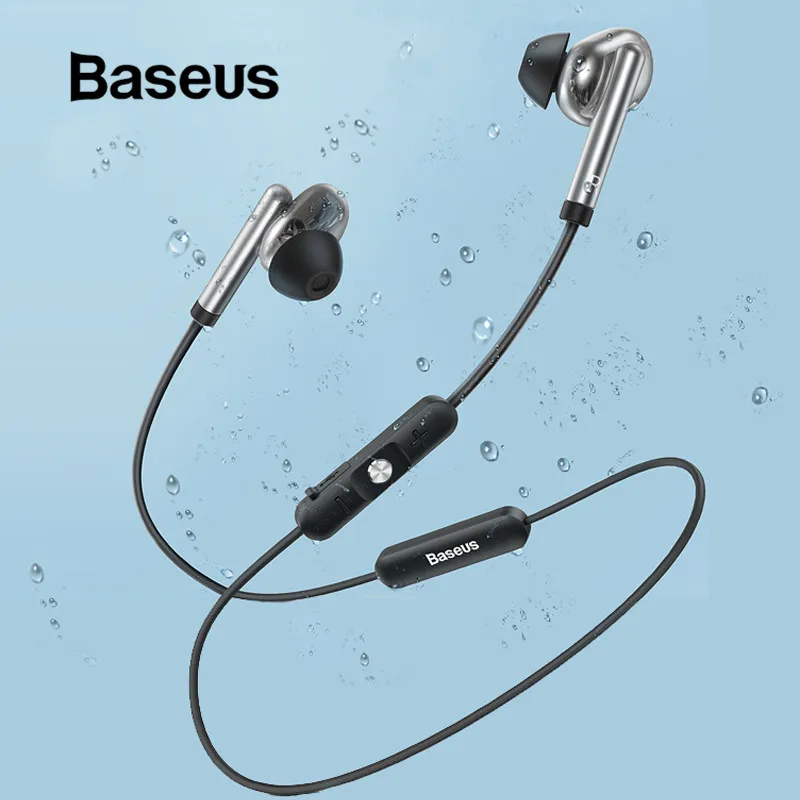 Najtaniej Baseus S30 Bluetooth 5.0 słuchawki bezprzewodowe słuchawki sportowe słuchawki stereo wodoodporny magnes słuchawki Bluetooth z mikrofon do telefonu
