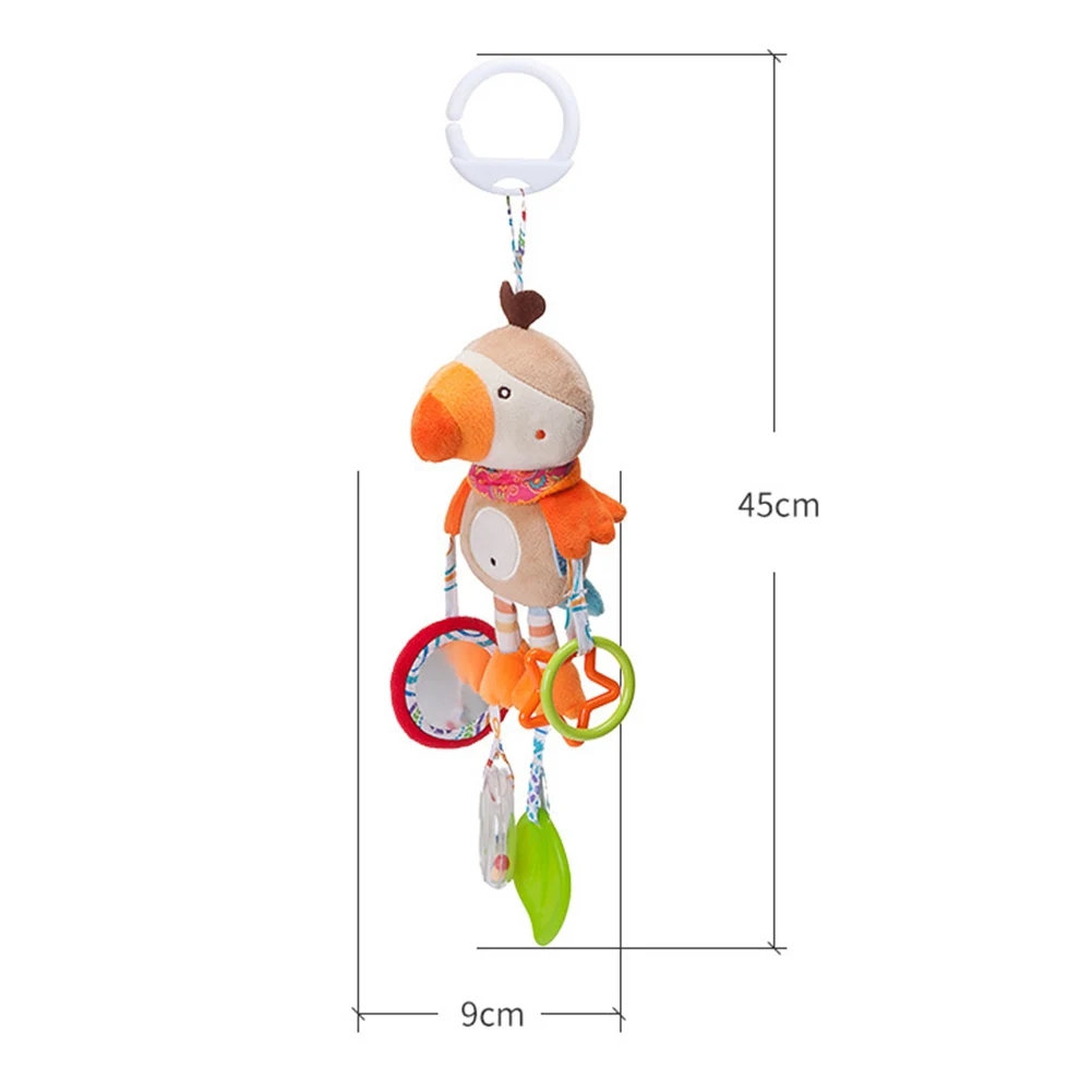 Parrot Игрушка Младенческая кукла подвесное украшение колокольчики плюшевая коляска-погремушка игрушки Обучающие милые - Цвет: Parrot