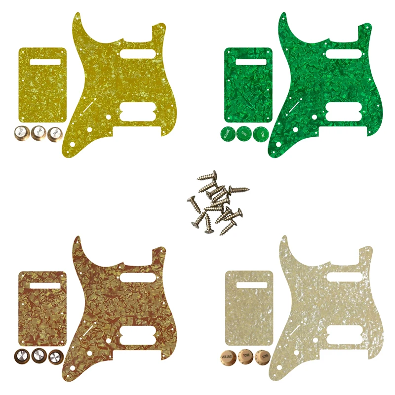 

Xinyue Guitar Pickguard For Left Hand US 11 Screw Holes SH Strat With Tremolo Bridge Player Humbucker Scratch Plate & Back Plate