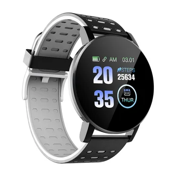 

119 Plus Smart Watch Bluetooth Sport Tracker Sleeping Blood Pressure Heart Rate Monitor Message Call Reminder Alarm Clock