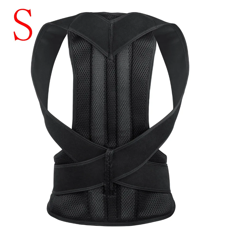 VIPLinkDropshipping Unisex Adjustable posture Corrector Shoulder Back Brace Support Lumbar Spine Support Belt Posture Correction - Цвет: S