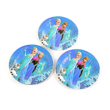 

Disney Frozen 2 Party Supplies Themes Tableware Paper Straw Plates Cups Venue Decoration Girls Elsa Anna Birthday Decor Party