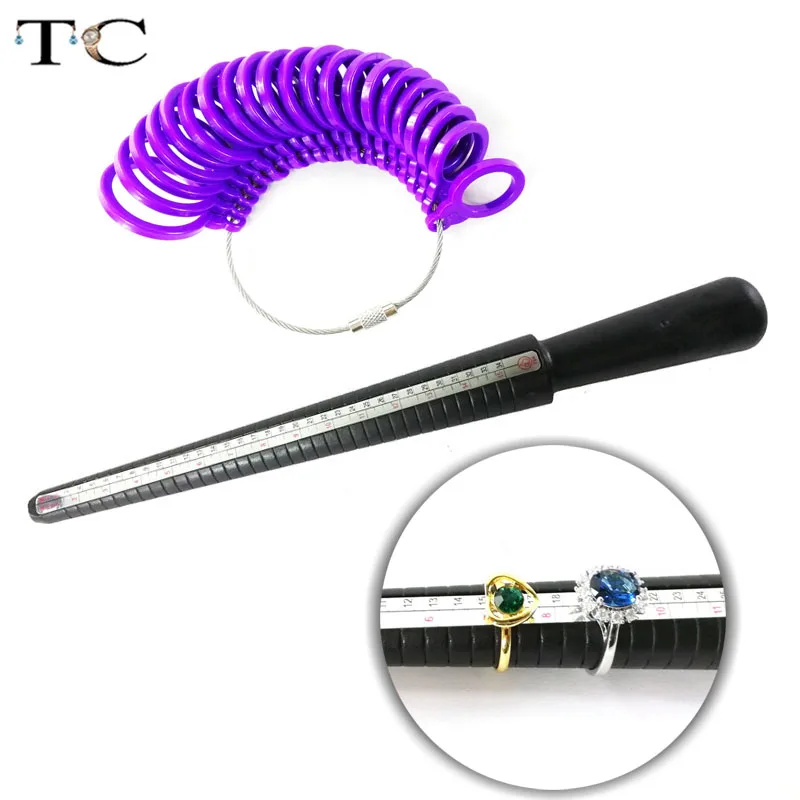 2 шт./лот Размер кольца оправка палка палец датчик кольцо измерительный Ювелирный