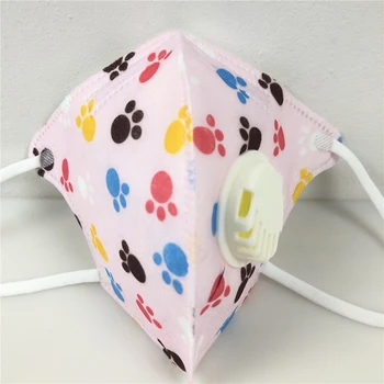 

Disposable Children Mask Breathing Valve Meltblown Cloth Dustproof Cartoon Five-Layer Protective Mask For 0-10 Years Kids