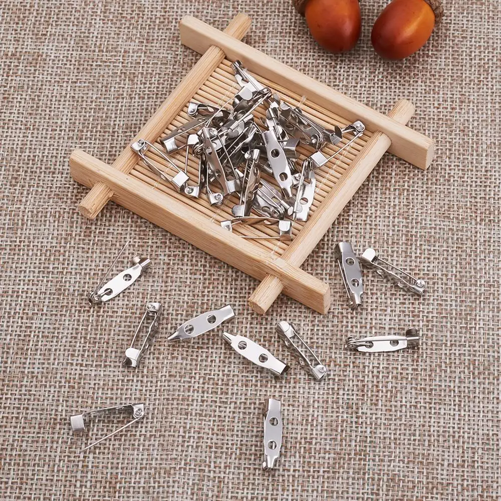 1000pcs Iron Brooch Findings Back Bar Pins for Jewelry Making DIY Silver Golden Platinum Color, 20mm long, 5mm wide, 5mm thick