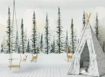 

[Self-Adhesive] 3D Tree And Deer 168198 Wall Paper mural Wall Print Decal Wall Murals