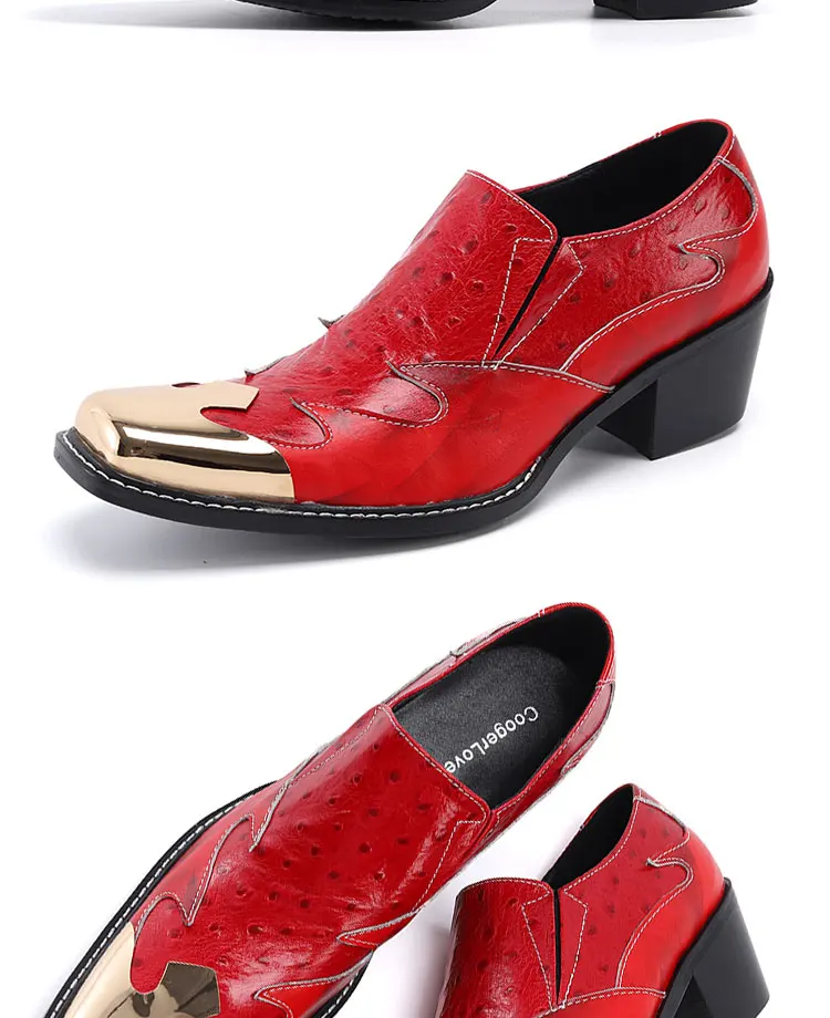 Herrenschuhe aus echtem Leder mit hohem Absatz, die die Körpergröße optisch erhöhen, luxuriöse Business-Casual-Schuhe für Frühling, Bankette, gesellschaftliche Anlässe und Hochzeiten. – Detail 11