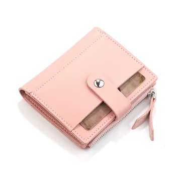 

New Wallet Short Ladies Small Wallet Driver's License Wallet Coin Purse Ladies Mini Button Bag