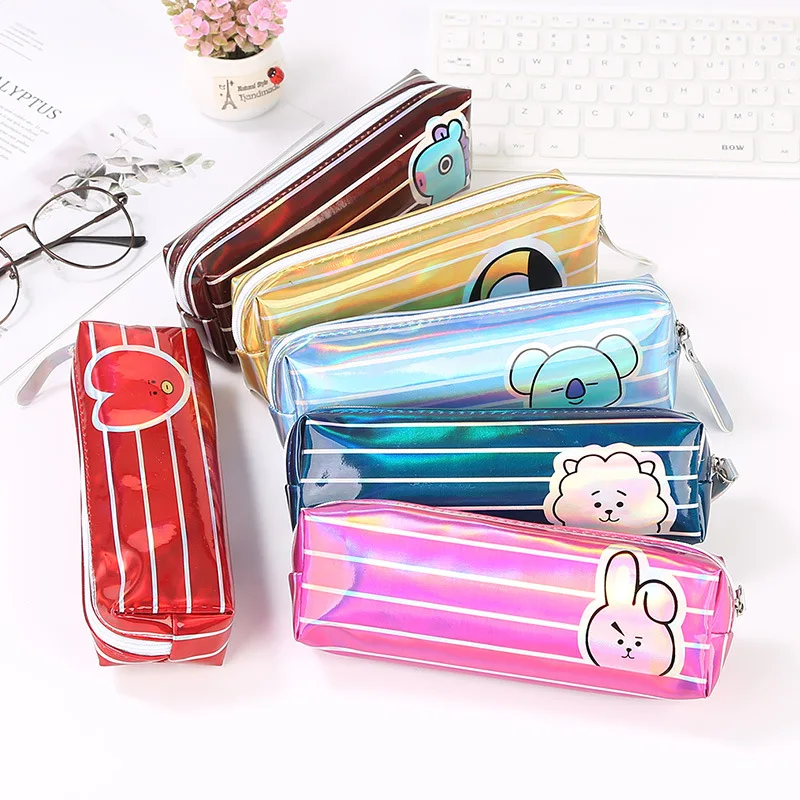 

Laser Pencil Case Men And Women Young STUDENT'S with Prizes Pencil Box Large Capacity Stationery Bag Korean-style Simple Student