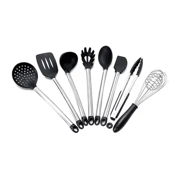 

8pcs Kitchen Utensil Set Silicone Pot Spatula Spatula Spoon Leak Spoon Baking Cooking Tool Nonstick Kitchen Cooking Tool