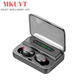 

MKUYT Wireless Bluetooth Earphone TWS LED Power Display Wireless Hifi Headphones Sport In-ear Earphones Earbuds with Microphone