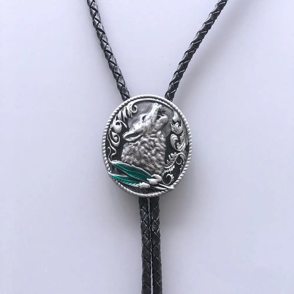 Галстук боло с волком в винтажном стиле|tie wedding|bolo tiewestern bolo tie |