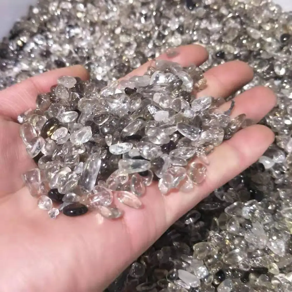 100g Bulk Wholesale Natural Crystal Gemstones Tumbled stone Loose Gemstones Gravel Smoky Quartz Macadam For Landscaping