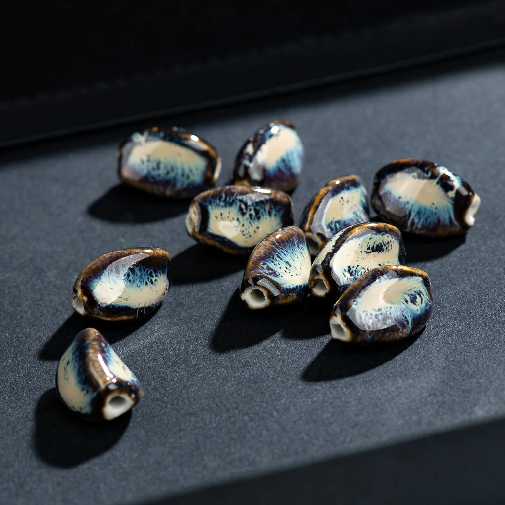 20 #10 stücke Unregelmäßige Form Keramik Perlen Spezielle Material Böhmen Schmuck DIY Halskette, Großhandel Vintage zubehör # XN149 – Detail 5