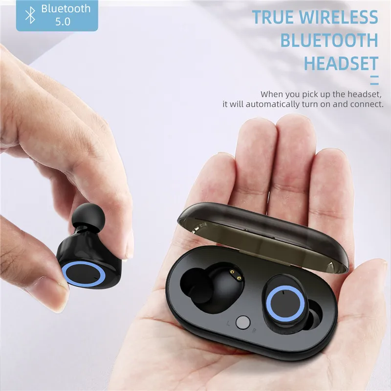 TWS 5,0 Bluetooth наушники 3D стерео беспроводные наушники HiFi Звук без задержки с микрофоном и зарядной коробкой для всех телефонов