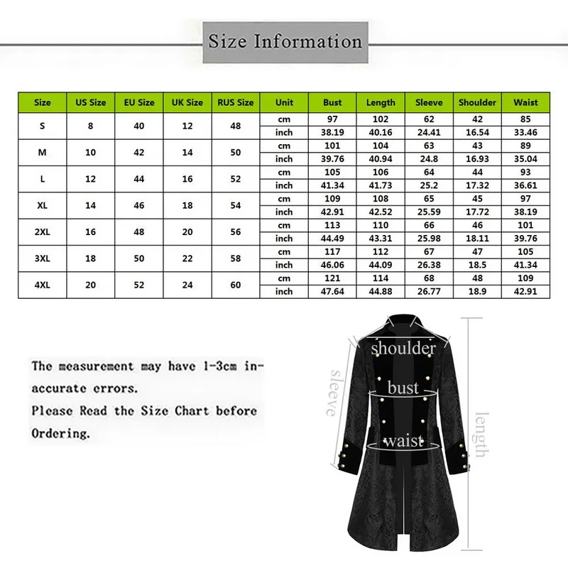 WENYUJH, мужское пальто, модное, стимпанк, Ретро стиль, пиджак-фрак, готический, викторианский стиль, пальто, мужское, Униформа, пальто, на пуговицах, костюм