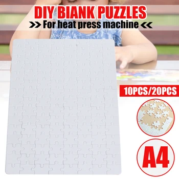 

A4 Blank Puzzle Coloring Dye Sublimation Printable Jigsaw Puzzle For Heat Press White Paper Mold Board Kids DIY Production Toys