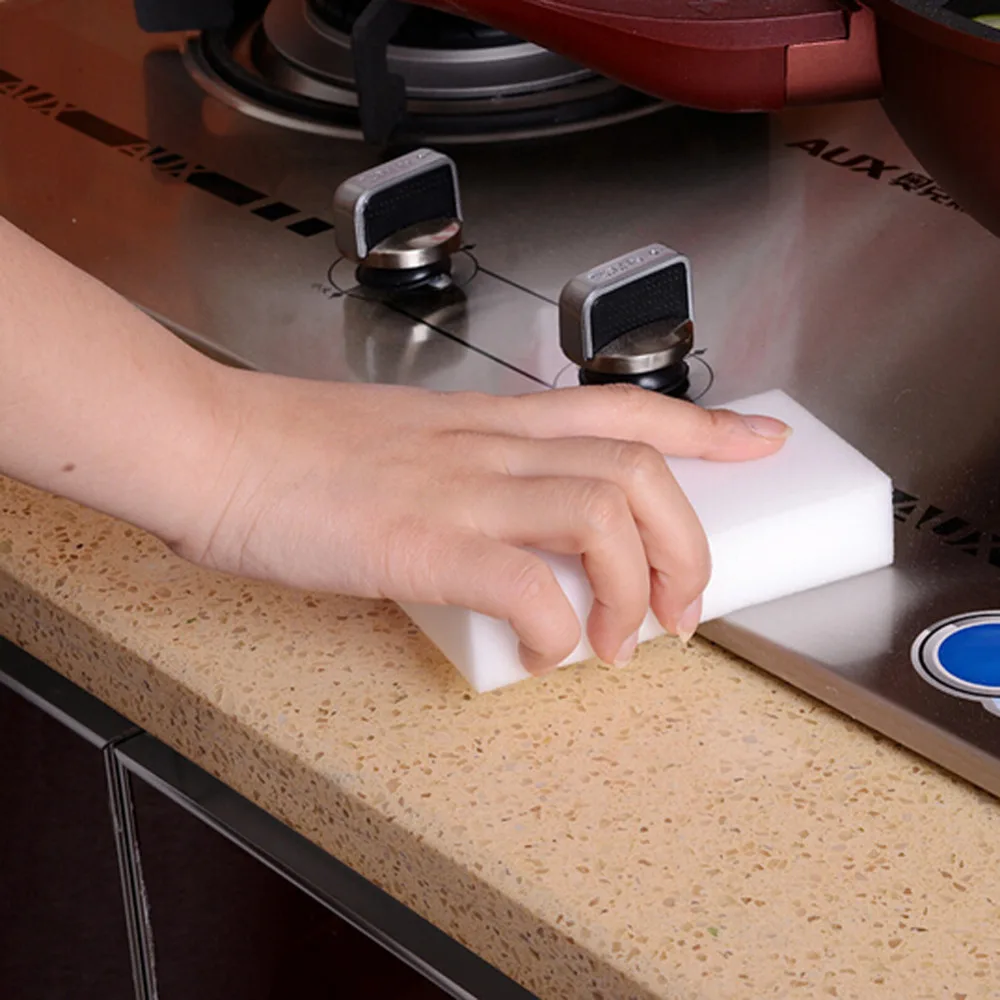 100 шт. 100*60*20 мм белого меламина губка волшебная губка Ластик для кухня, ванная, офис принадлежность для чистки/Чистка посуды Nano
