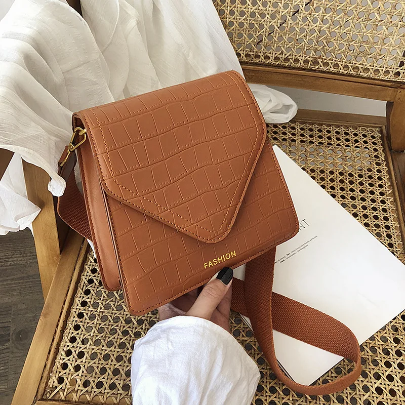 

New Arrival Bag Women's 2019 Korean-style Retro Square Sling Bag Crocodile Pattern Shoulder Bag Women Bags
