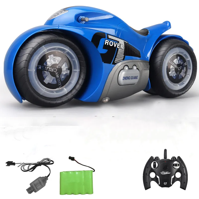 2,4 г трюк мотоцикл RC с музыкальным светом Высокоскоростной RC игрушки, модели мотоциклов дистанционное управление Дрифт мотор детская игрушка для подарка - Цвет: set6