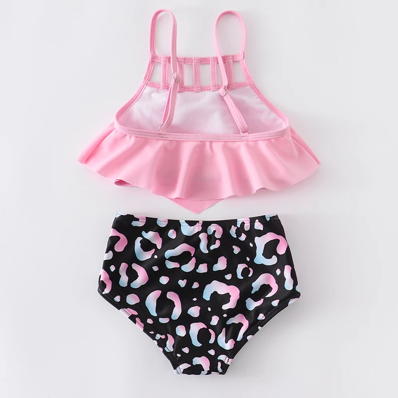 Girlymax Summer Baby Girls Children Clothes Mommy & Me Stripe Floral Leopard Swimsuit Bikini Boutique Set Kids Clothing son and daughter matching outfits