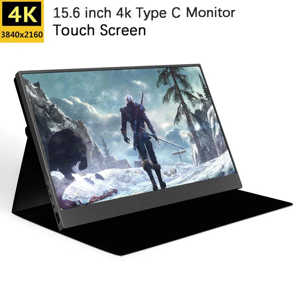 

15.6 inch 4K HDR LCD Touch Monitor for Raspberry Pi 4 Xbox Portable Games Screen Type C NS Switch PS4 Games PC Display 3840x2160