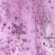 Блестящая розовая оранжевая розовая ткань с золотистыми блестками, свадебное платье, одежда, сетчатая ткань