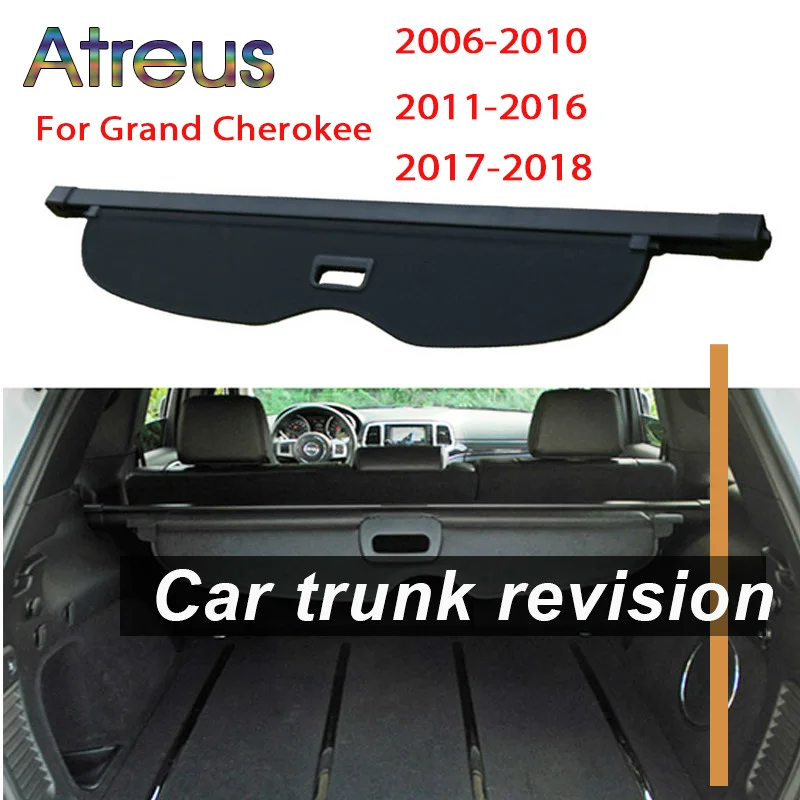 For Jeep Grand Cherokee 2017 2018 2006-2010 11-16 WK WK2 WJ Rear Trunk Cargo Cover Security Shield Screen shade Car Accessories