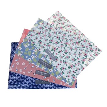 

1PC Durable Folder Floral File Bag Paper A4 School Stationery Office Supplies