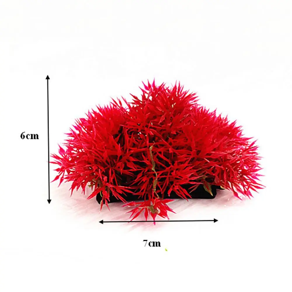 Искусственные подводные растения для аквариума, украшение для аквариума, зеленая вода, трава для просмотра, аксессуары для аквариума - Цвет: red