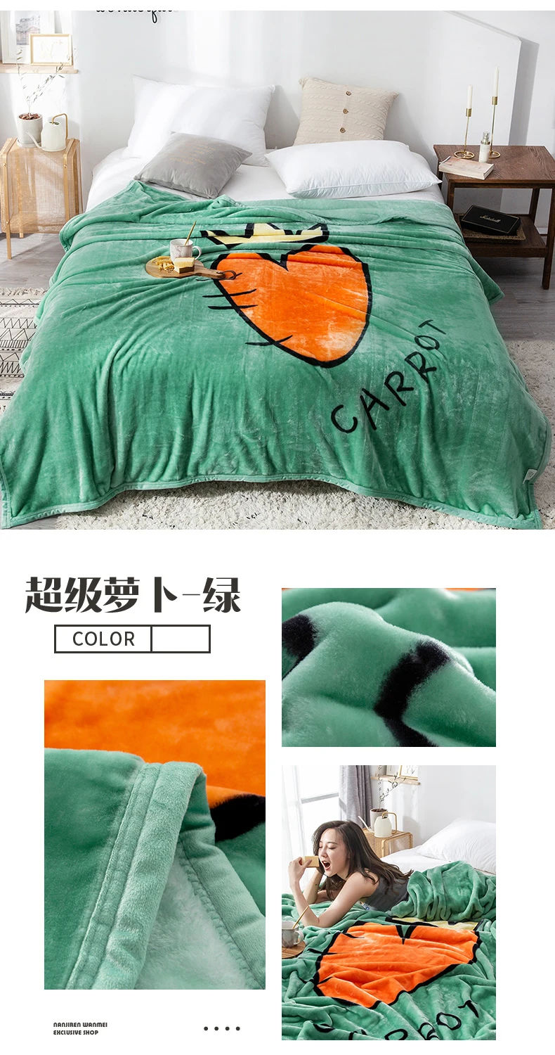 Flannel Fleece Blanket thick warm comfortable Travel Blankets Office nap blanket Sofa soft bedding comforter summer quilts