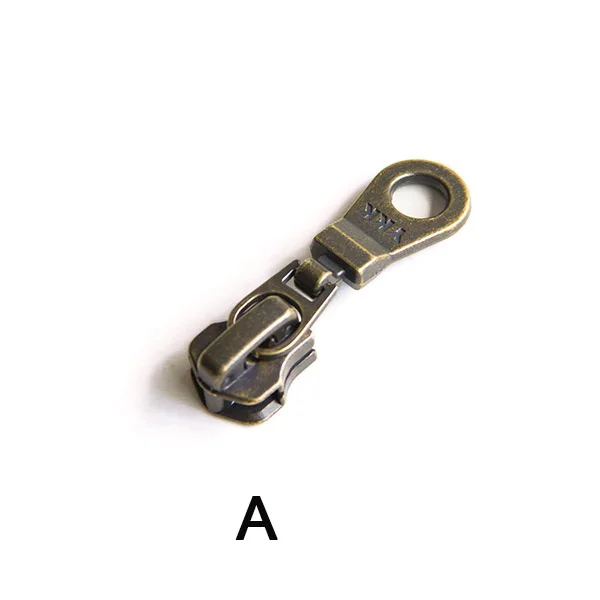 YKK 5# Bronze Metal Zipper Slider Auto Lock Pull Puller Head 5pcs For 5# Metal Zipper Sewing Accessories