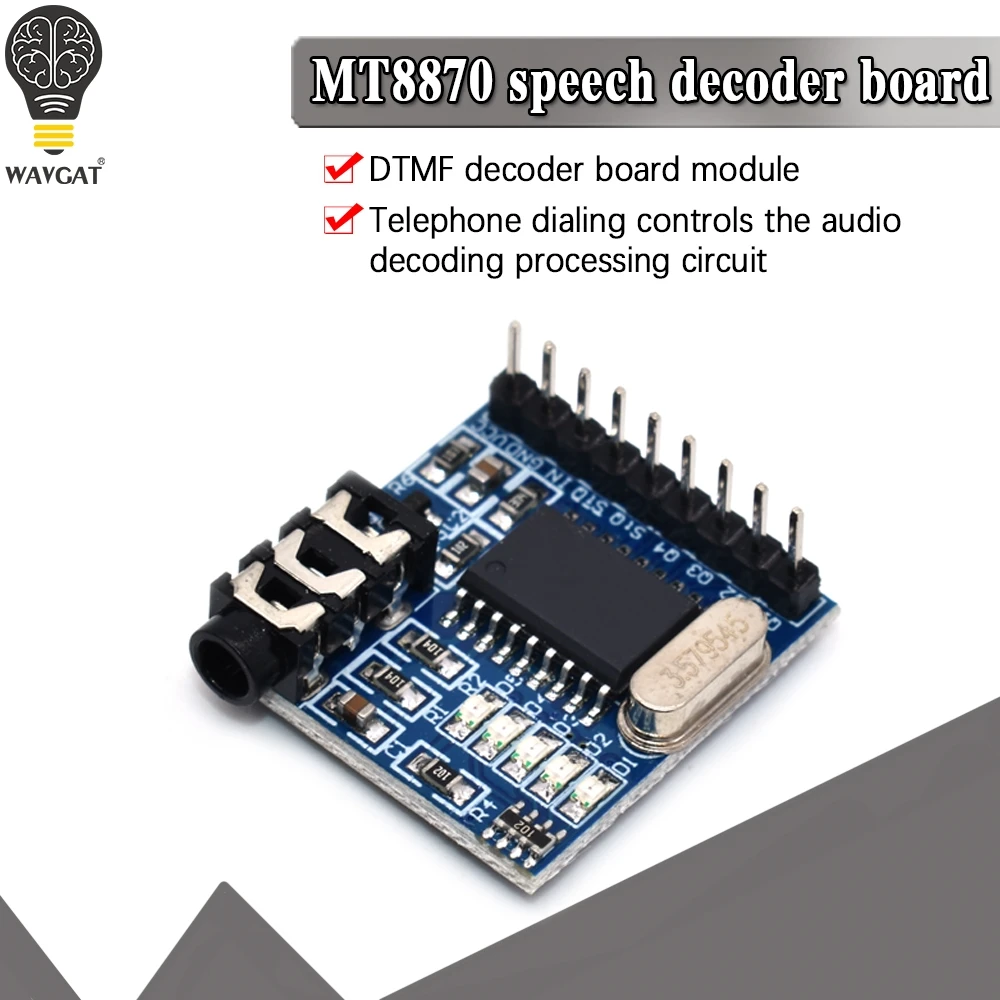 WAVGAT 1 шт. MT8870 DTMF декодирование голоса модуль телефона декодирования речи