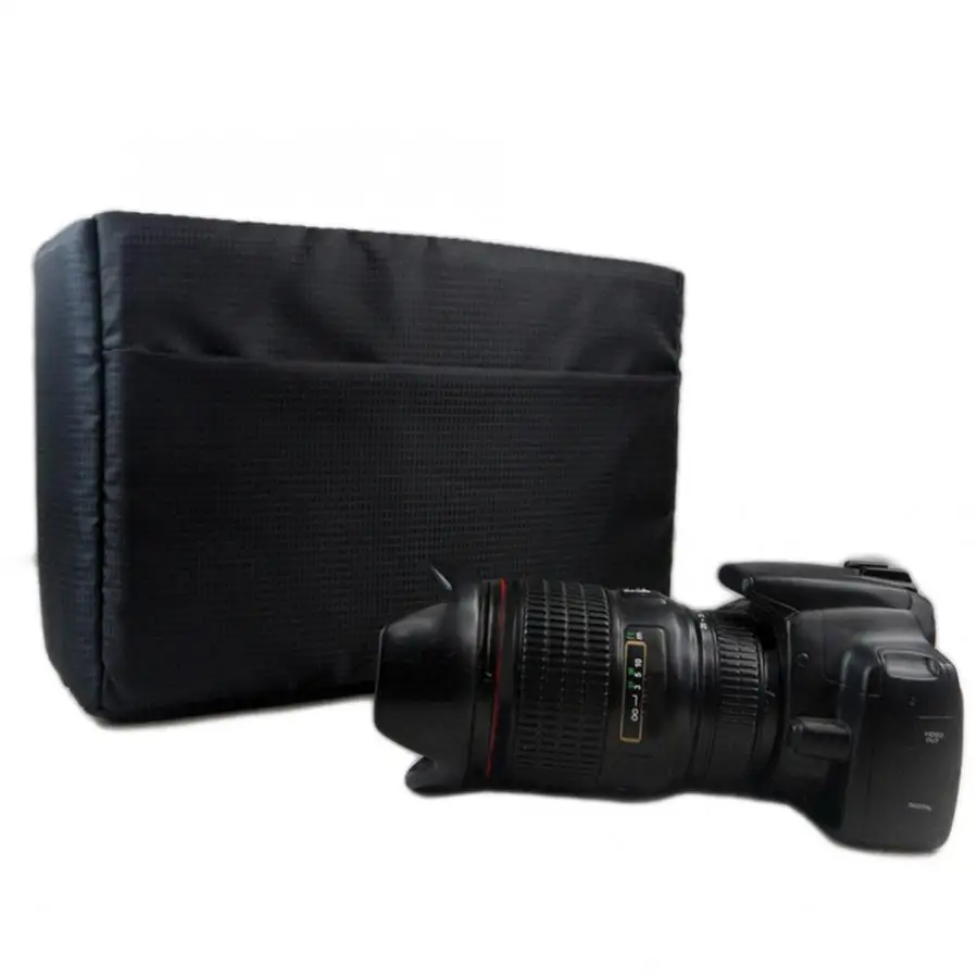 Сумка для фото ударопрочный DSLR Объектив камеры вставка сумка Мягкий чехол для перегородки с передняя сумка для объектива