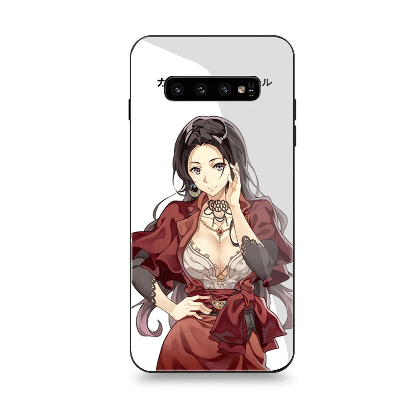 Чехол Стекло для samsung A70 A50 A30 A40 A20 A60 A10 S7 край S8 S9 S10 Plus Note 8 9 крышка Cattleya Бодлер фиолетовый Evergarden - Цвет: G11