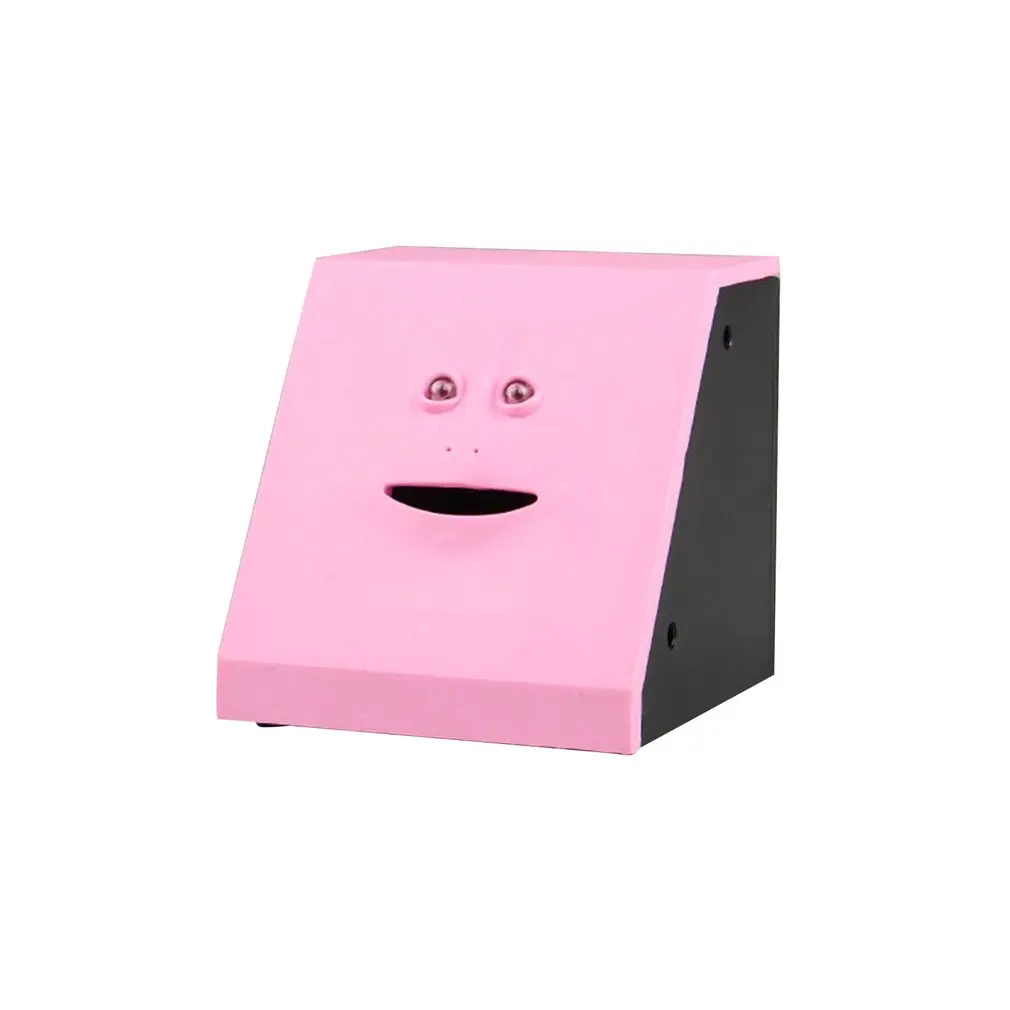  Plastic Face Bank Human Face Smart Sensor Piggy Bank Electric Coin Can Eat Money Face Piggy Bank St