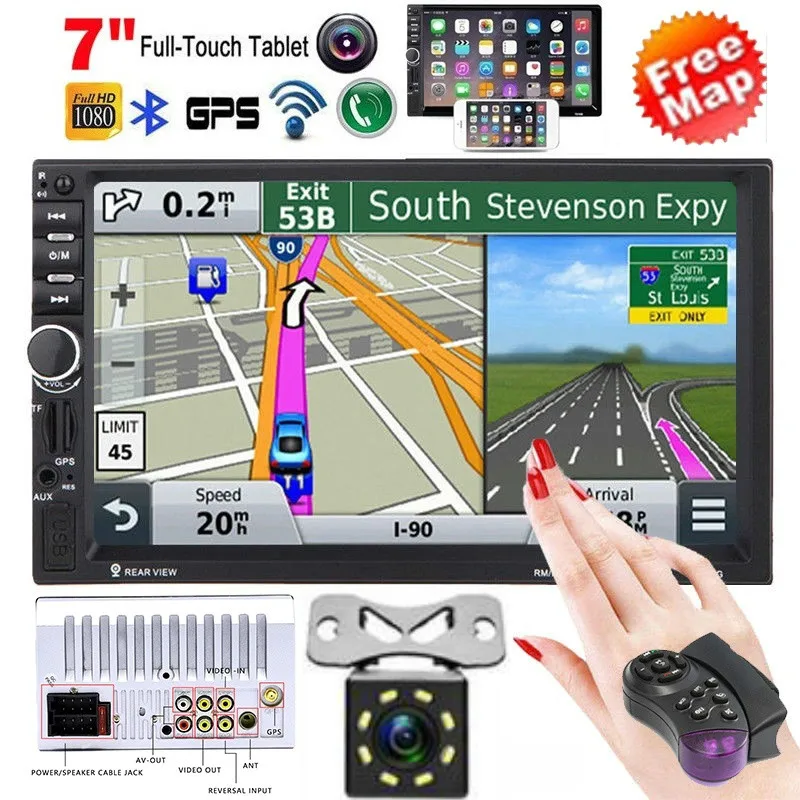 " Doppel 2DIN Авторадио Android8.1 автомобильный стерео MP5 плеер gps Nav WiFi BT+ камера - Цвет: with 8led cam
