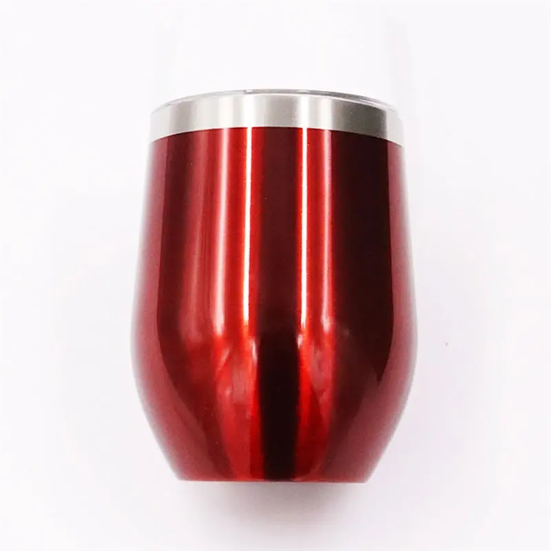 Silver side red OBR кружки из нержавеющей стали и кружки 12 унций пивные бокалы для вина уличная кофейная чашка портативный двойной вакуумный Термокружка с крышками - Цвет: Silver side red