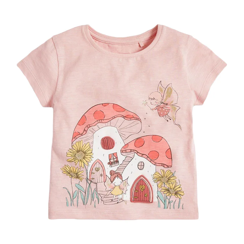 Рубашки Little maven shop для маленьких девочек футболка с радужной звездой Детская