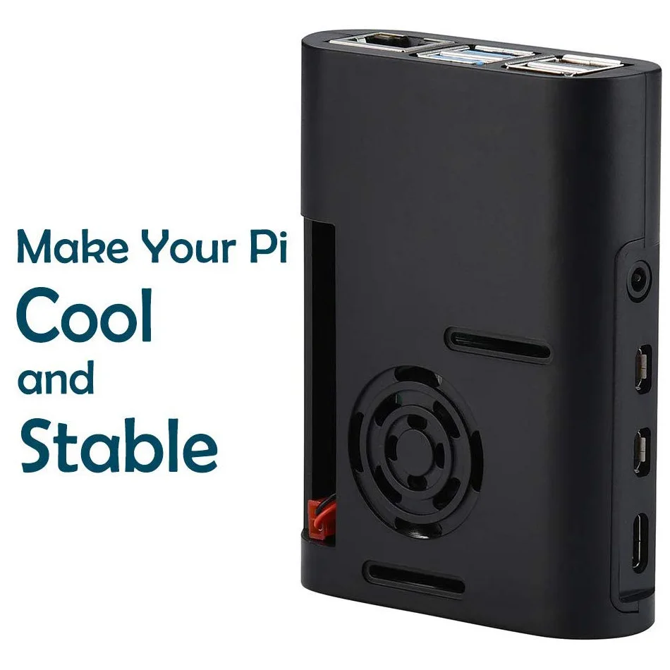 Aokin Raspberry Pi 4 Чехол для Raspberry Pi чехол с охлаждающим вентилятором, Raspberry Pi 4 радиатор для Raspberry Pi 4 Модель B, Pi 4B, Pi