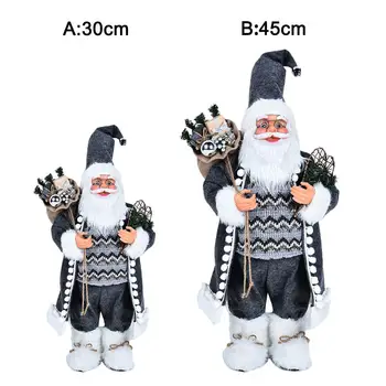 

2021 Christmas Santa Claus Figurine Doll Ornament Toy for Home Mall Decor
