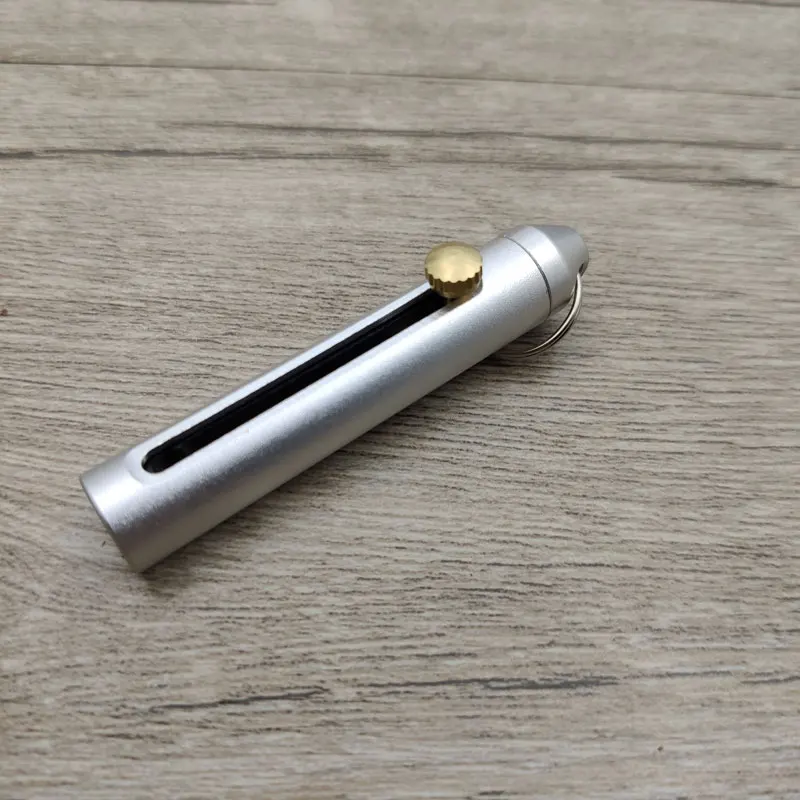 Мини Многофункциональный раздвижной нож карманный нож брелок алюминиевый сплав латунная ручка портативный EDC инструменты для выживания на открытом воздухе