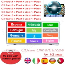 Быстрый и стабильный CCcam Cline/Европа на 1/2 год Испания для V7s/8+ Samsat Starsat спутниковый ТВ приемник через usb wifi Пульт дистанционного управления