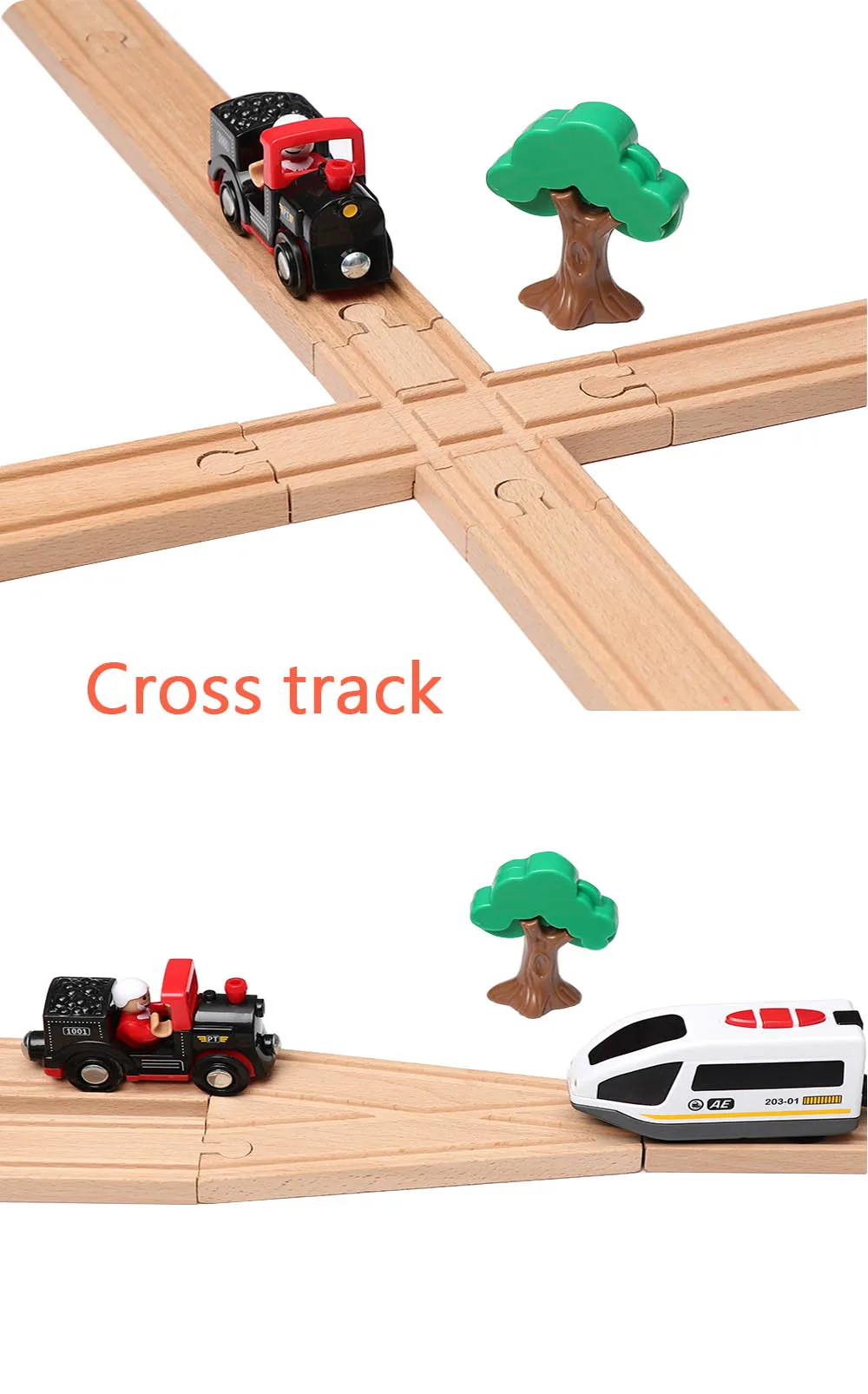 Wooden Railway Track Accessories Wooden Train Track Set Wood Rail Tracks Fit For Thomas Train Car Toy Educational Toys Kids Gift toy motorcycle