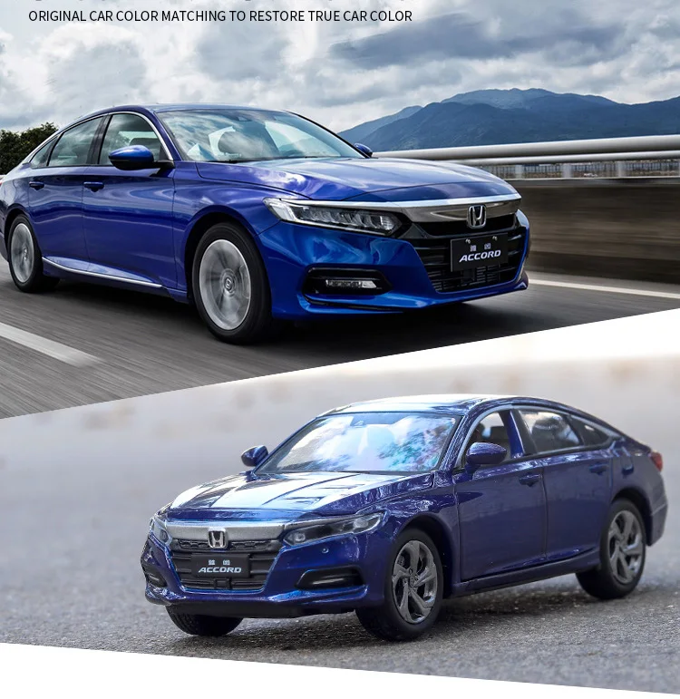 1:32 Масштаб Горячая литая под давлением колеса автомобиля honda Accord металлическая модель с светильник звук вытяните назад автомобиль сплав Коллекция игрушек для подарков