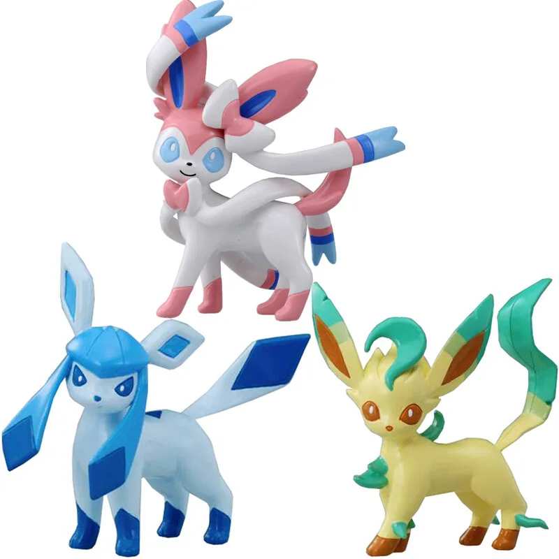 Takara Tomy Vaporeon Jolteon Flareon зеркаon Umbreon Leafeon Jelly Eeveelution Покемоны Eevee Аниме фигурки куклы