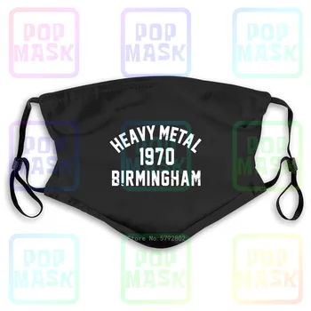 

Dust Mask with Filter Heavy Metal 1970 Birmingham Rock Metalheads Headbangers Washable Reusable Mask