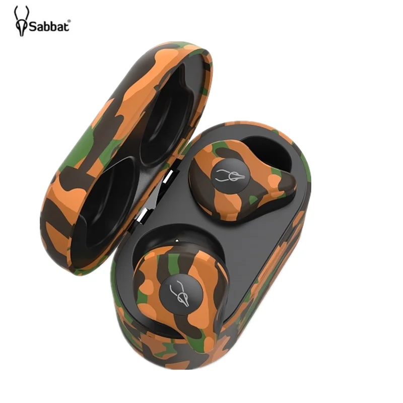 TWS наушники Sabbat E12 с ультракамуфляжным рисунком Bluetooth V5.0 беспроводные спортивные
