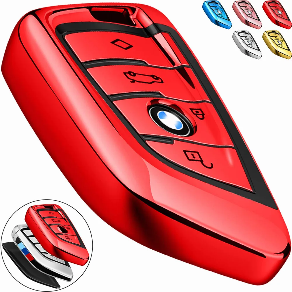 Rush Sale! For BMW Key fob Cover, Key Fob Case for BMW 2 5 6 7 Series X1 X2 X3 X5 X6 Premium Soft TPU Anti-dust Full Protection